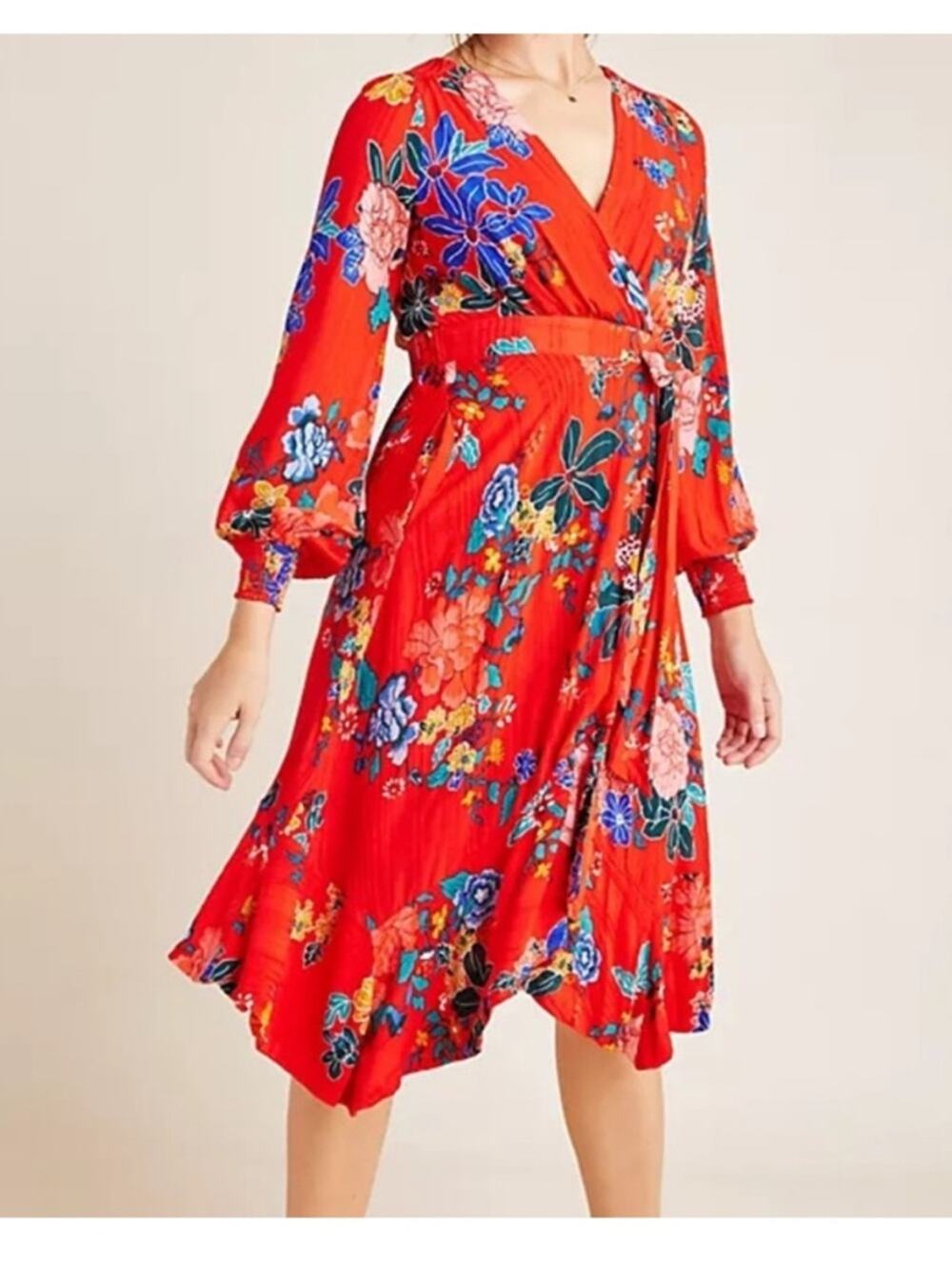 Anthropologie‎ Boswell Textured Wrap Tunic Dress Sz 8